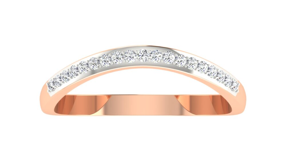 Elegant Rose Gold Couple Bands with Diamond Accents by Abhedya Jewels - Image 4