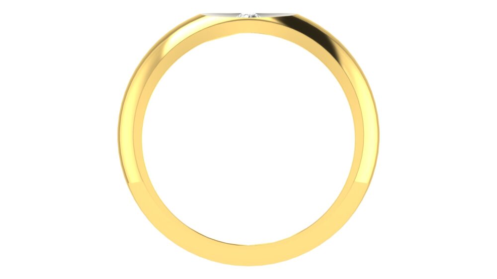 Classic Wavy Couple Bands with Solitaire Diamonds by Abhedya Jewels - Image 2