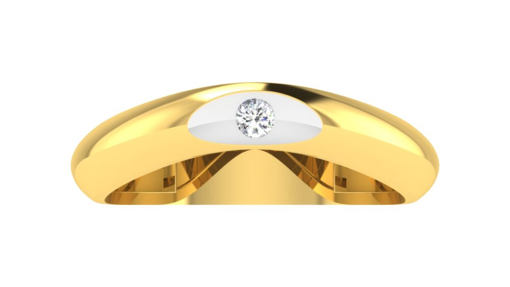Classic Wavy Couple Bands with Solitaire Diamonds by Abhedya Jewels - Image 8