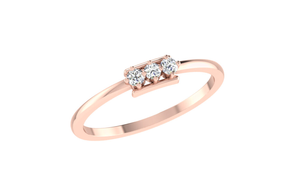 Trendy minimalist Natural Diamond Ring for woman gift