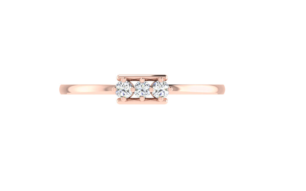 Trendy minimalist Natural Diamond Ring for woman gift - Image 3