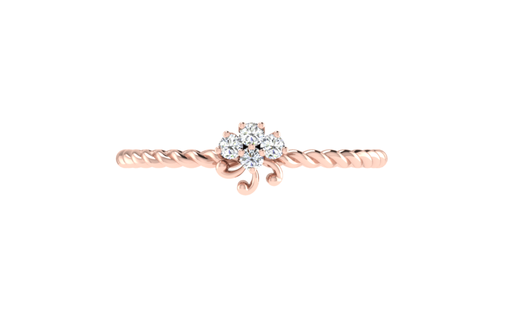 Light Floral Diamond Ring by Abhedya Jewels - Image 2