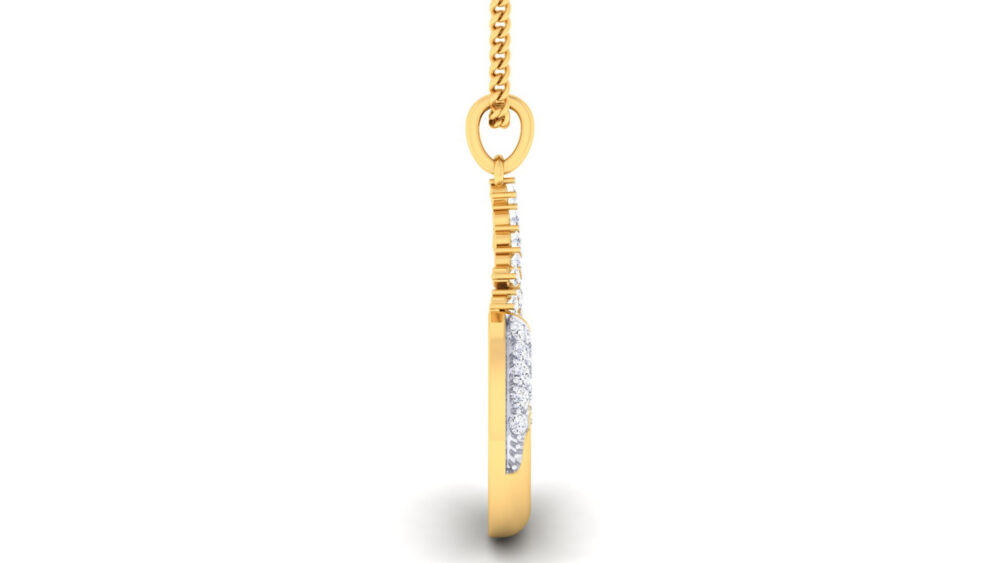 Exquisite Gold & Natural Diamond cluster Pendent Necklace for her gift - Image 2