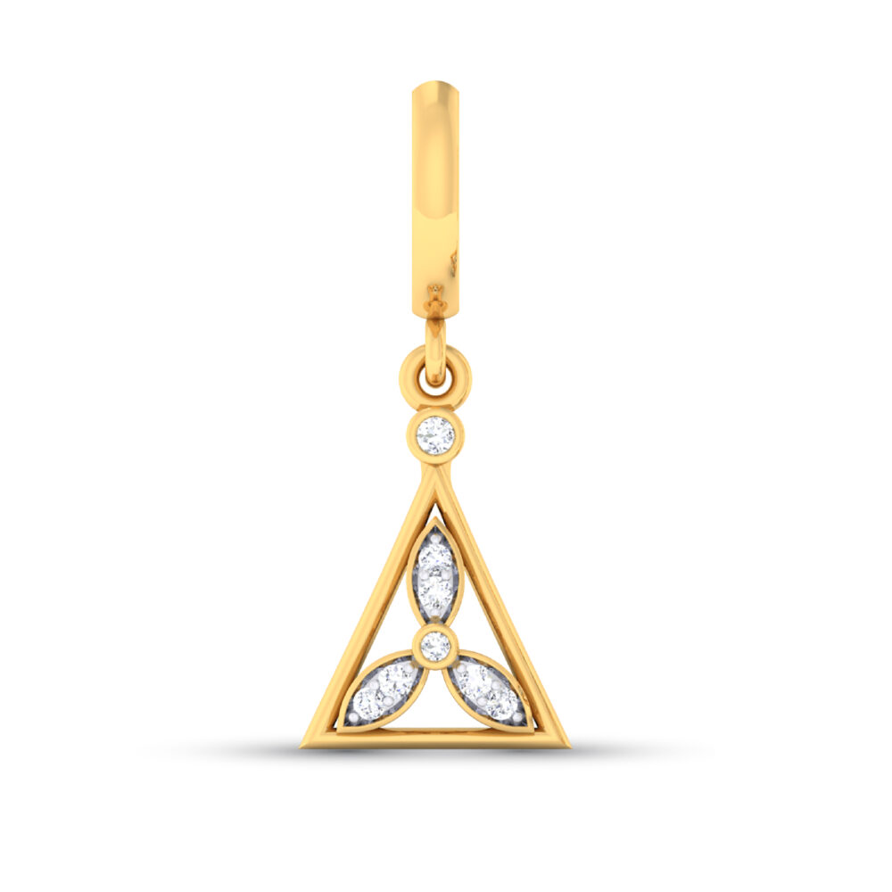 Handcrafted Real Natural Diamond Drop Gold.