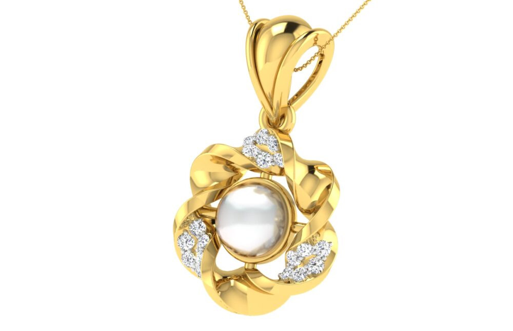 Elegant Floral Diamond Pendant